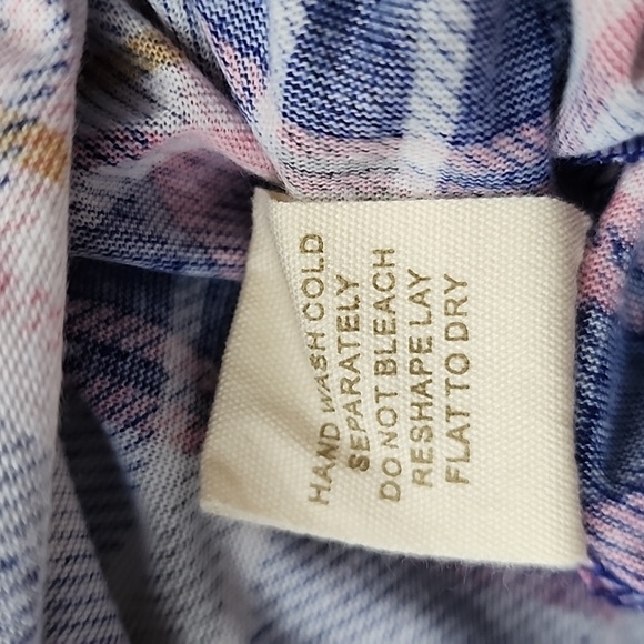 NWT, Plus-size Paper + Tee Button Down Shirt,  Blue/Pink Multi Plaid, Size 3X - Picture 14 of 15